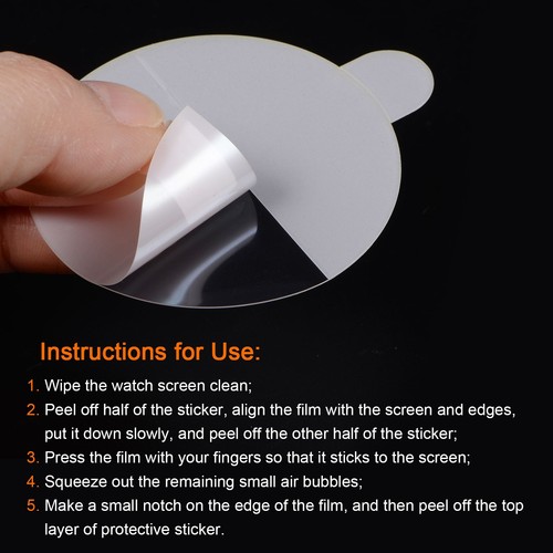 5pcs Watch Glass Screen Protectors 45mm HD High Definition TPU Waterproof Film - Picture 7 of 8