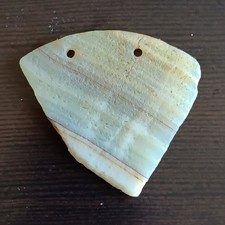 Indian Artifacts Gorget Pendant Drilled Flourite