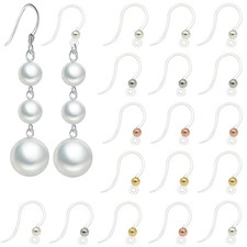 40pcs Clear Safety Non-Allergenic Plastic Earring Hooks Ear Wire Anti Allergy...