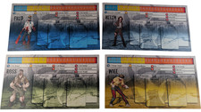 Zombicide Black Plague Player Dashboard Set of 4 (Fred Ross Will Helen)