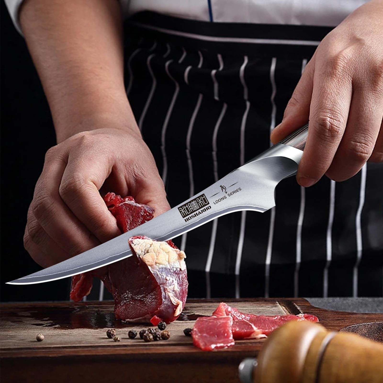 Fillet Knife 7 Inch, Super Sharp Boning Knife in High Carbon Stainless Steel,...