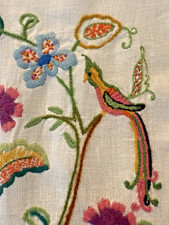 Vintage Handmade Crewel Embroidery Yarn Fiber Wall Art (2)