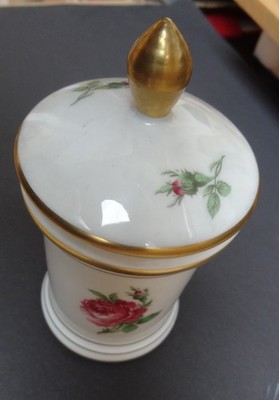 Alka - Kunst Alboth u.  Kaiser Bavaria 1531 Porzellan Deckeldose Rose Golddekor