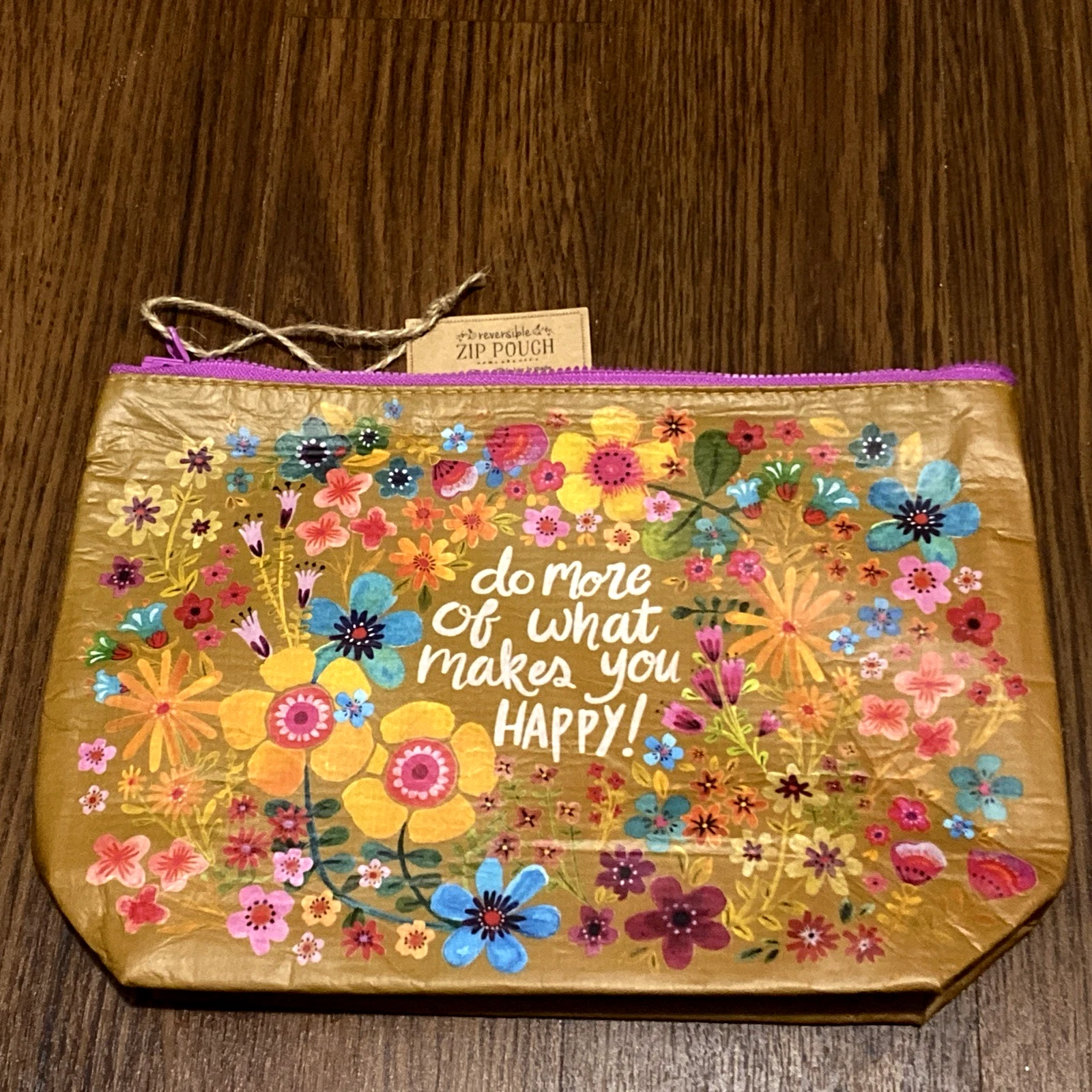 Grateful Reversible Zip Pouch
