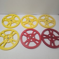 Six Empty 16mm Plastic Film Reels 1,200 ft Capacity