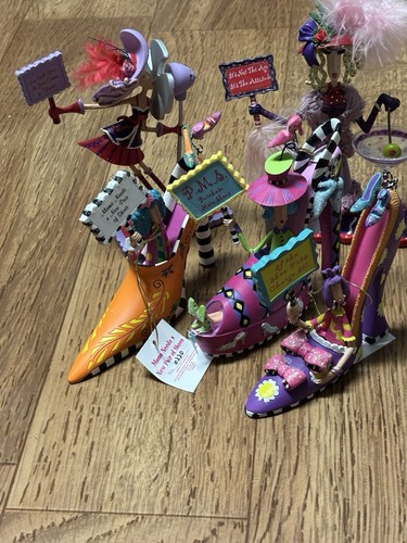 (5) 2 Hamilton Dolly Mama's Dazzling Divas Resin Figurines & 3 shoes w/ certif