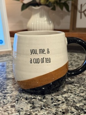 You Me & A Cup Of Tea Mug For Tea Or Coffee White Black Brown