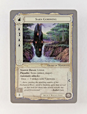 Sarn Goriwing - Middle Earth CCG card (1998 ICE MECCG Silver Grey Border Reprint