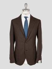 NEW LUIGI BORRELLI BROWN VIRGIN WOOL SUIT US 40 - EU 50 BOR7