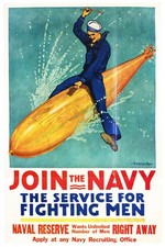 🌊 Join the Navy - 1939 Vintage Recruitment Poster - 24x36&rdquo; - Mid-century