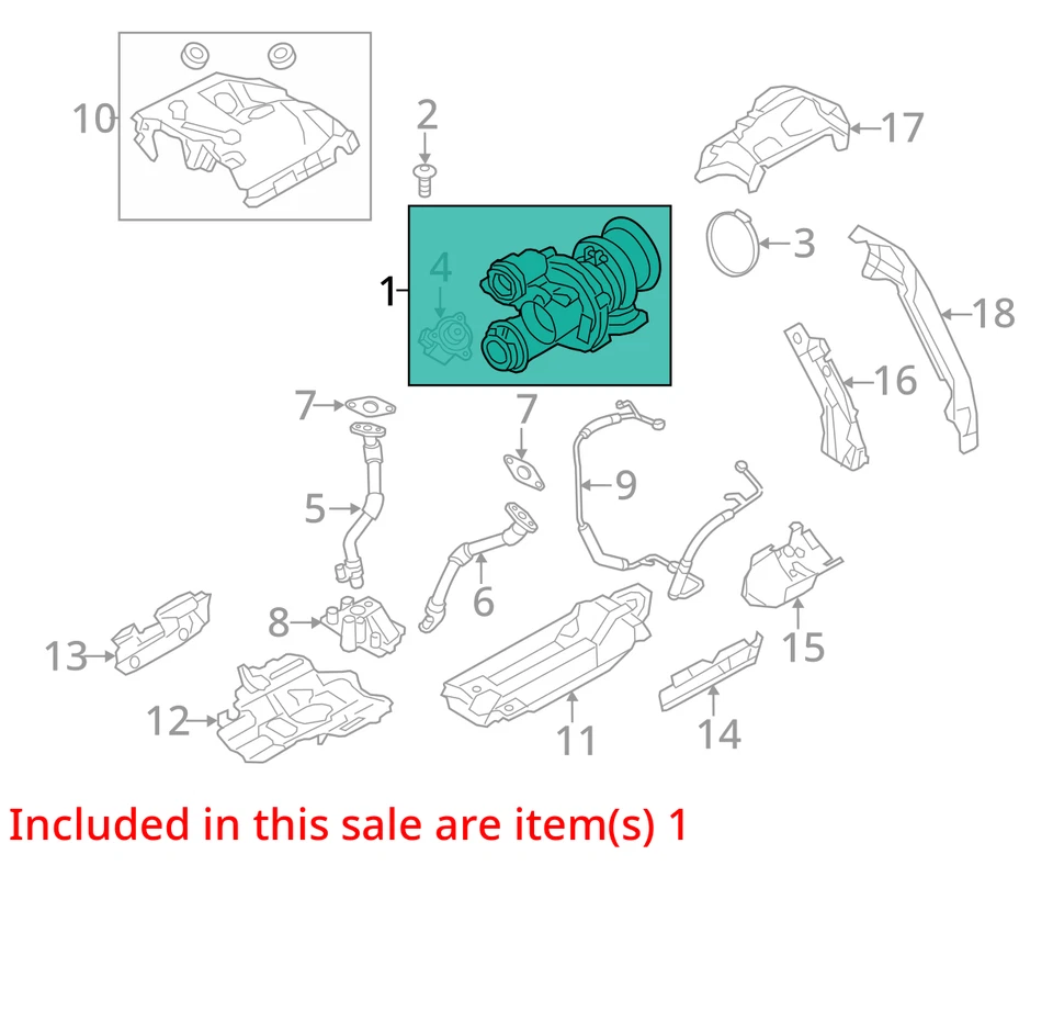 Turbo/Supercharger 8 Cylinder xDrive50i 4.4L Fits 08-14 BMW X6 2698872 Foto 3 de 4