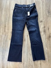 Women  s Express Jeans, Cropped Flare, High-Rise Stretch Size 8, NWT Dark Wash