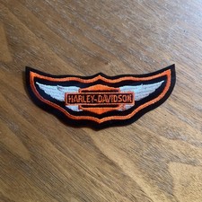 Vintage Harley-Davidson winged embroidered patch Bar and Shield Iron On 4.5  