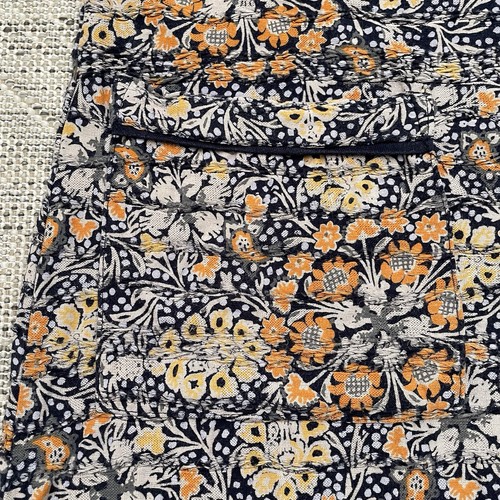 White Stuff Floral Tunic Top Women's UK 16 Navy Orange 3/4 Sleeve Pocket Boho - Picture 9 of 23