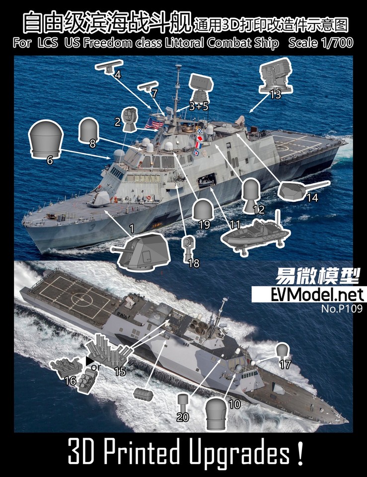 For LCS US Freedom class Littoral Combat Ship Scale 1/700 Model kit | eBay