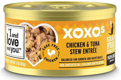 I and Love and You XOXOs Wet Cat Food, Chicken & Tuna Pâté, 24 x 3oz