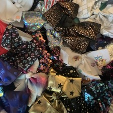 JoJo Siwa Large Hair Bows - Lot of 10 random Holidays School Cheer Patterns