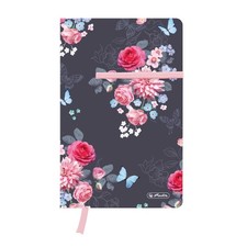 Notizbuch Young A5 88 Blatt kariert Ladylike Flowers mit Leseband