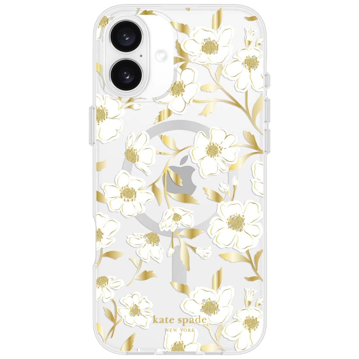 Coque Kate Spade iPhone 16 antichoc finies les rayures motif floral