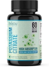 Potassium Citrate 800 mg High Absorption Supplement - 60 Servings...