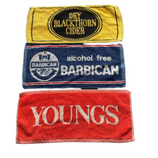 Beer Bar Towels 3 Cotton Mats Preloved Vintage Commercial Grade Mancave Homebar