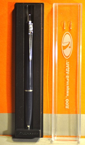 Penna a sfera "Ballograf" EPOCA DARK BLUE&CT vintage svedese c.1987 con scatola - Foto 2 di 11