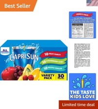 30 ct Juice Drink Variety Pack: All-Natural Fruit Punch, Kiwi  Cooler Pouches