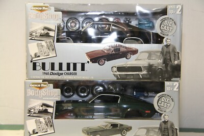1/18 ERTL 1968 FORD MUSTANG GT BULLITT & 1968 DODGE CHARGER
