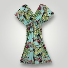 NWT KOH KOH Maxi Dress Womens Size 3XL Multicolor V-Neck Flutter Sleeve NWT