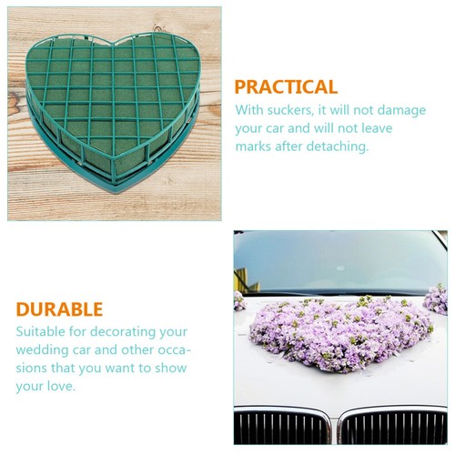 2 Pcs Green Florist Sponge Heart Flower Mud Floral Arrangement Bricks - Picture 4 of 12
