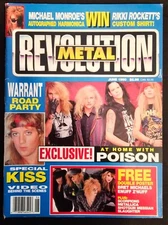 Metal Revolution Magazine Jun 1990 Featuring Kiss, Warrant, Poison and more