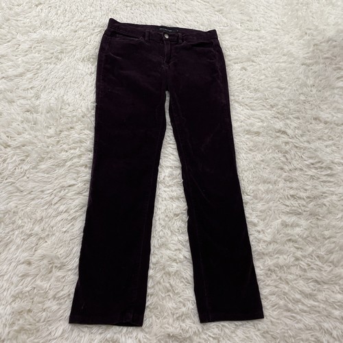 Calvin Klein Purple Corduroy Pants Women 6 Straight Flat Cords Sk8 Pocket Hole - Picture 18 of 21