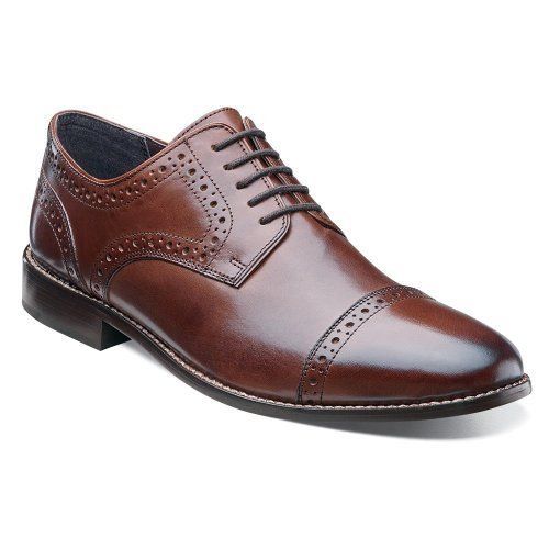 Nunn Bush Norcross Comfort Gel Men's Brown Oxford Leather Shoes