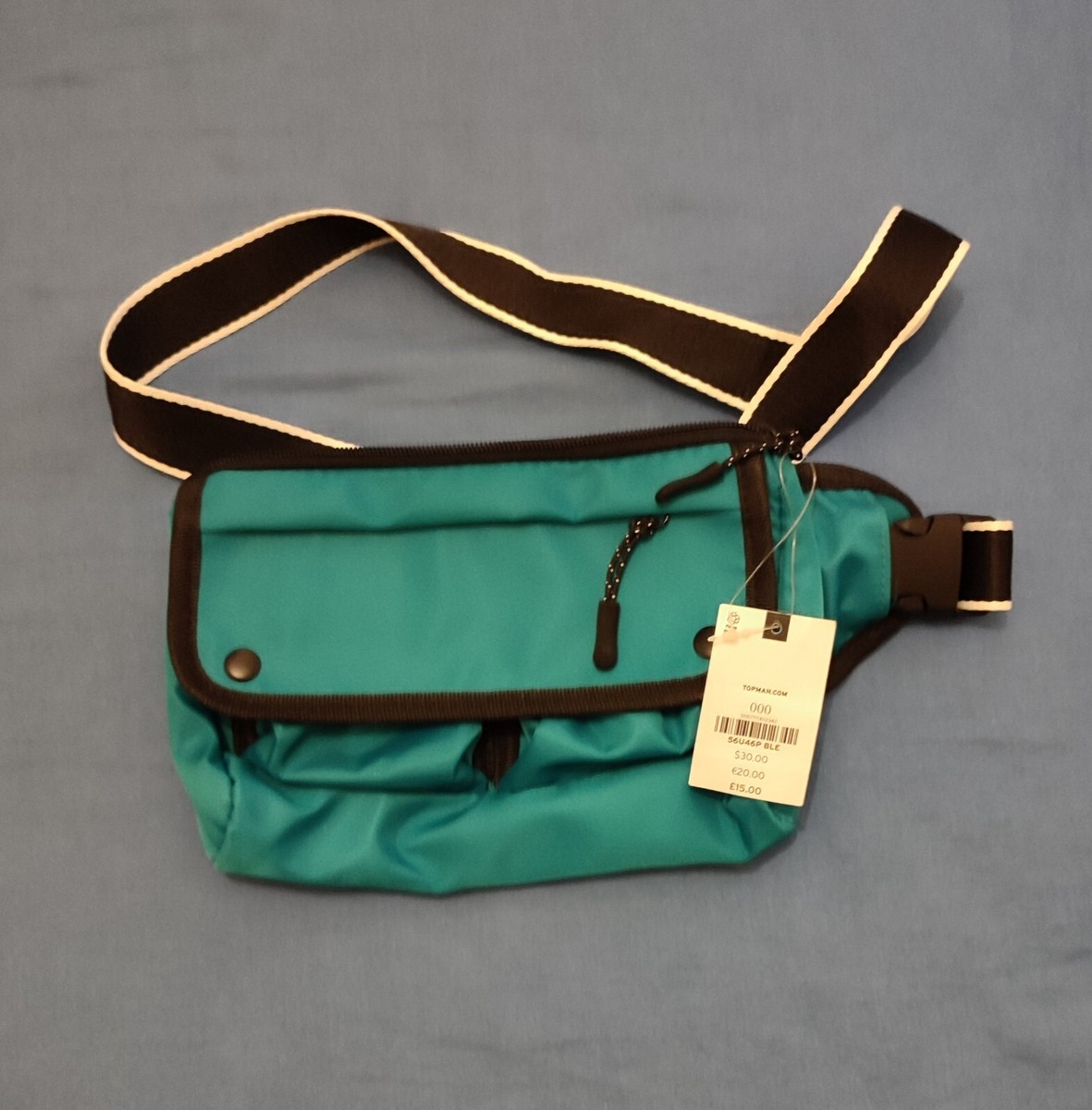Topman Teal Cross Body Bag RRP £15