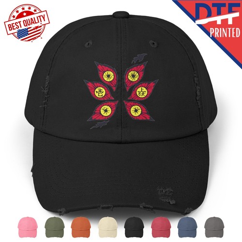 Upper Moon Distressed Cap Mütze Demon Slayer Anime Manga Japanisch 100 % Baumwolle - Bild 1 von 24