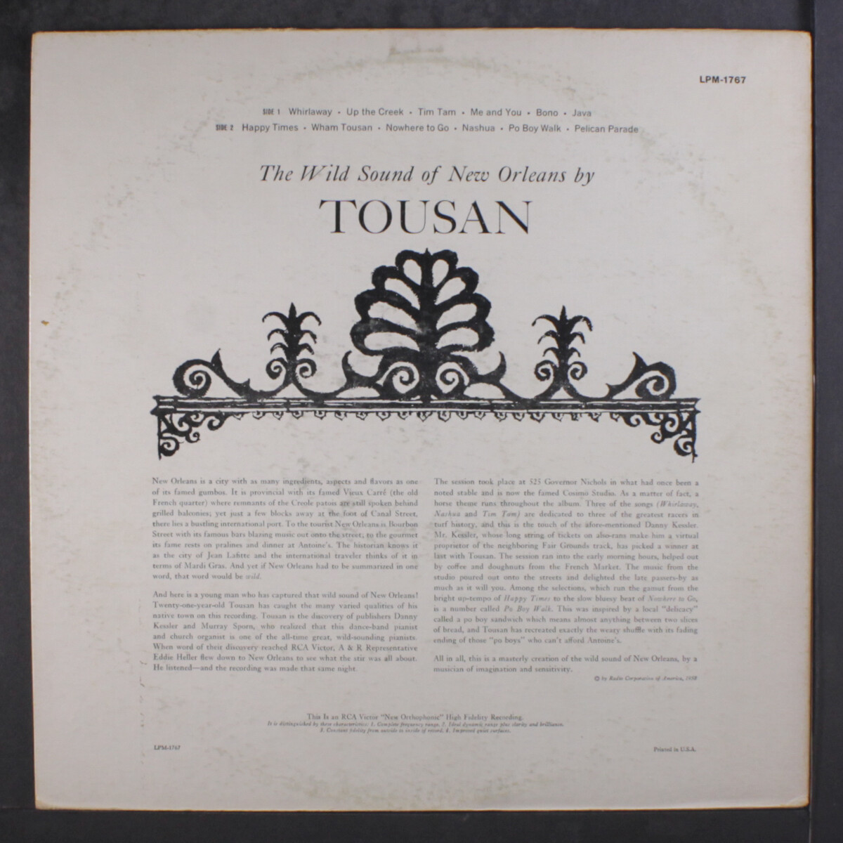 米LP Tousan Wild Sound Of New Orleans By Tousan LPM1767 RCA VICTOR /00260 Mi5qcGVn.jpeg
