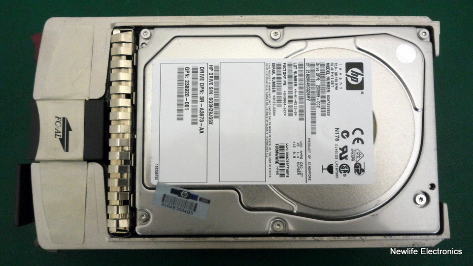 HP 244448-001 72GB 10,000 RPM 3.5 in. Fiber Channel HDD 293555-002 BD07255B29 - Image 2 of 4