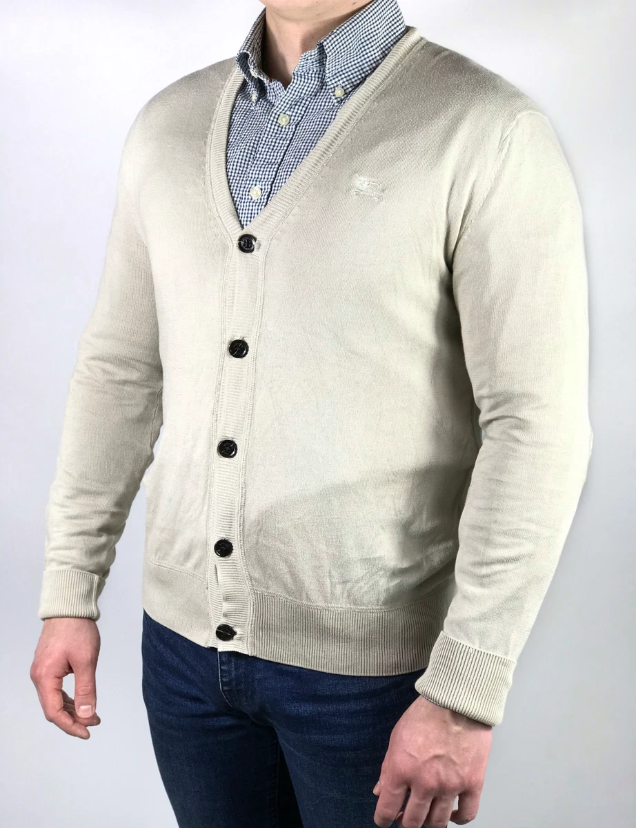 Burberry mens cardigan sales