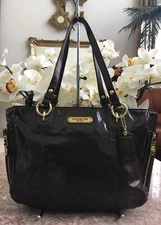 Coach Gallery Mahogany Brown Patent Leather Shoulder Tote F20431 EUC! MSRP $325