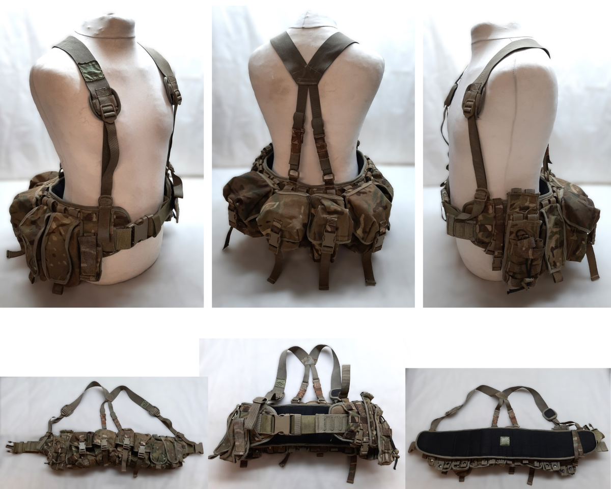 Airborne Army Webbing MTP British Assault Camo Belt Yoke