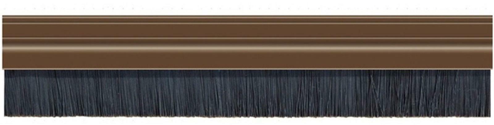 Exitex Brush Bristle Strip Door Seal Draught Excluder Dust Brown Pvc 914mm