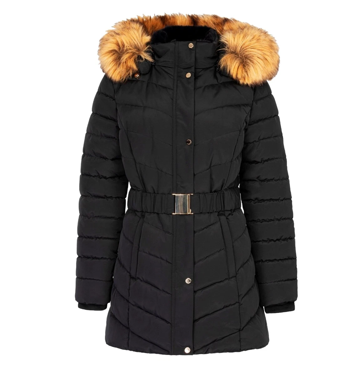 Ladies Firetrap Slim Fit Funnel Neck Stylish Puffer Jackets Sizes
