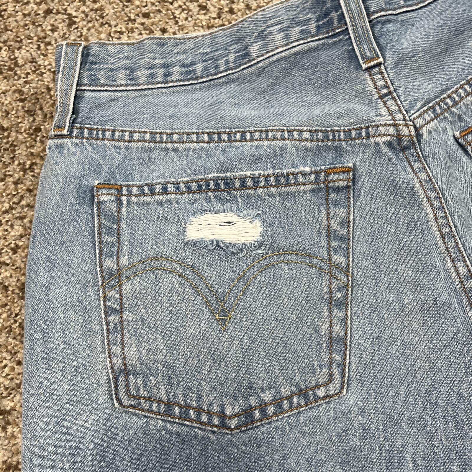 Levi's 501 Womens Sz 30 Distressed Raw Hem Button Fly Jean Shorts - View 11