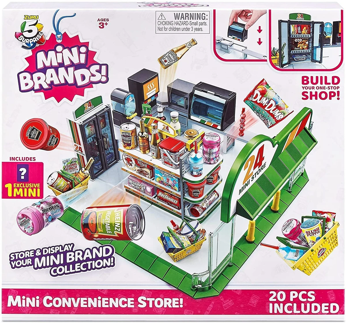 ZURU 5 Surprise Mini Brands Mini Convenience Store Playset with 1 Exclusive  Mini