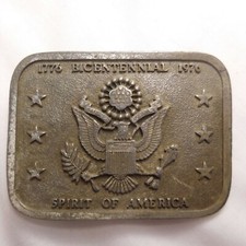 Spirit of America 1776 Bicentennial Eagle Belt Buckle Brass Bergamot Napoleon