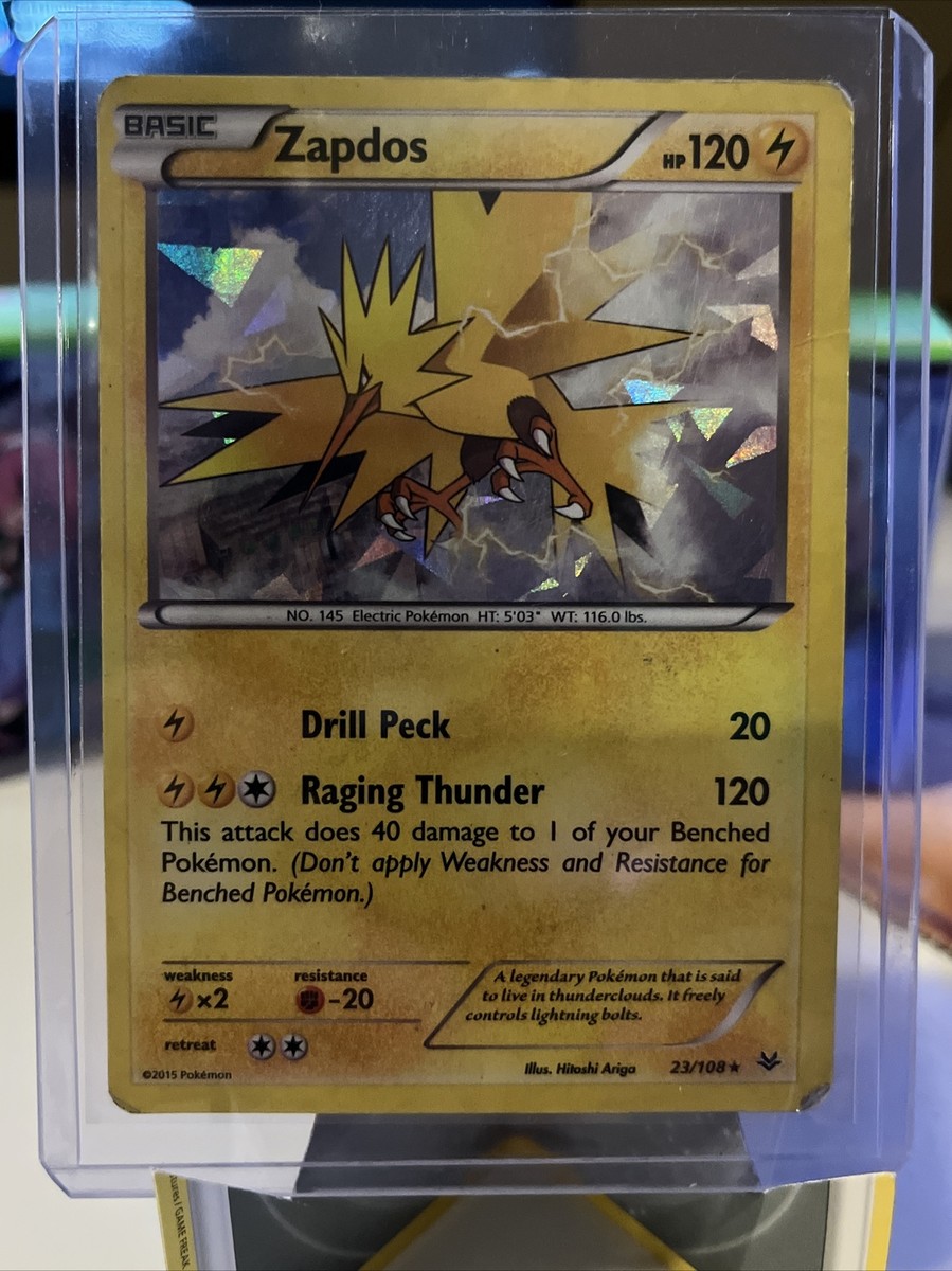 みー☆⭐️SALE⭐️ラッシュブースト ロダン Pokémon TCG Zapdos XY Roaring Skies 23/108 Exclusive Cracked Ice