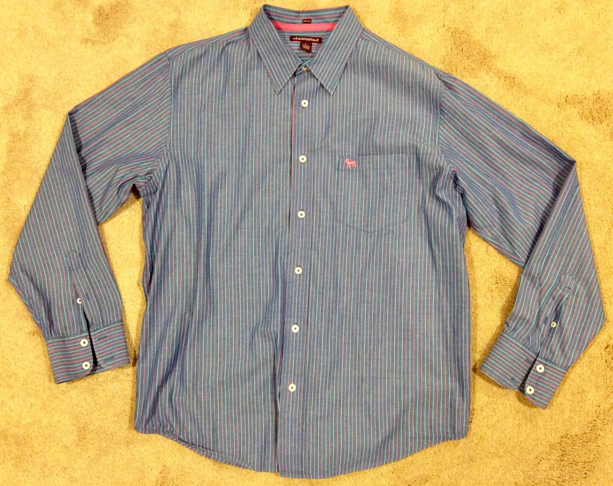 aeropostale dress shirts Men's Aeropostale Button-Down Dress Shirt, Size Large, EUC