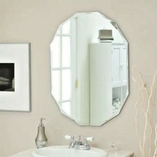 Decor Wonderland SSM8002 Frameless Oval Bathroom Mirror 31.5" x 23.6"