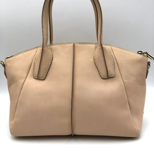 Tod's D Styling Handbag Tote Leather Pink Beige Women's Made in Italy - Picture 3 of 24