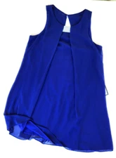 MSK Women's Sleeveless Jewel Neck Sheath Cocktail Dress Dress Blue New Sz 10